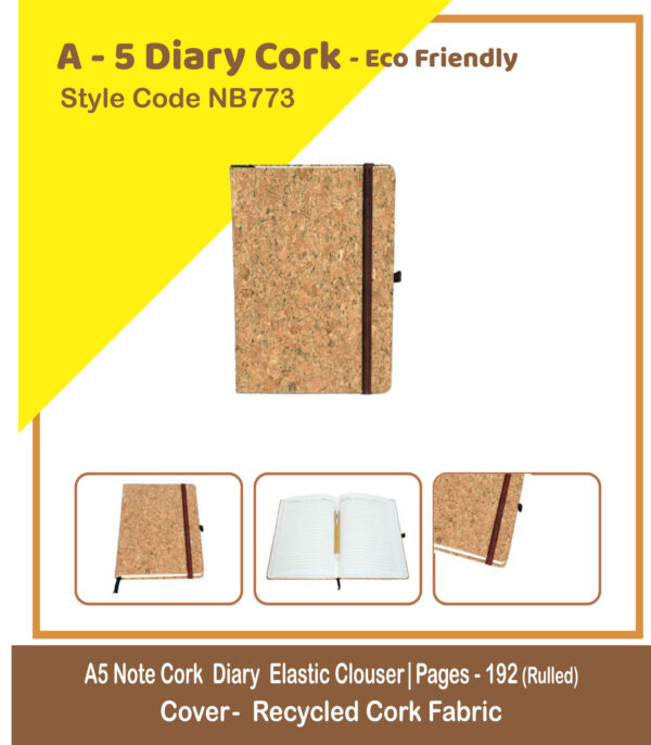 Dairy Cork - Eco Friendly Notebook  A-5