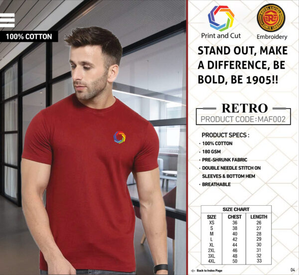 Unisex Round Neck Cotton T-shirt - Image 2
