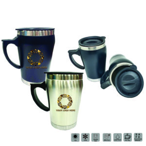 Sulated Coffee Mug with Lid & Handle